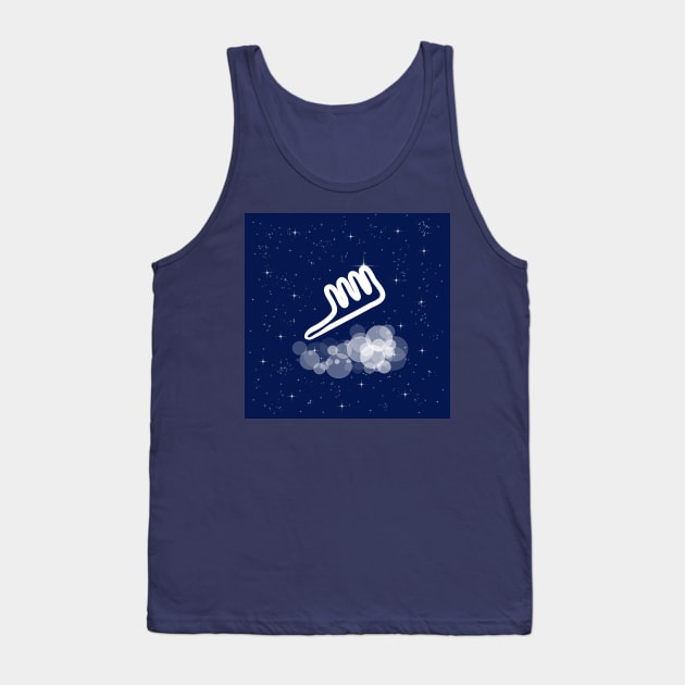 comb, hairstyle, style, stylist, barber, barbershop, hair, technology, light, universe, cosmos, galaxy, shine, concept Tank Top by grafinya